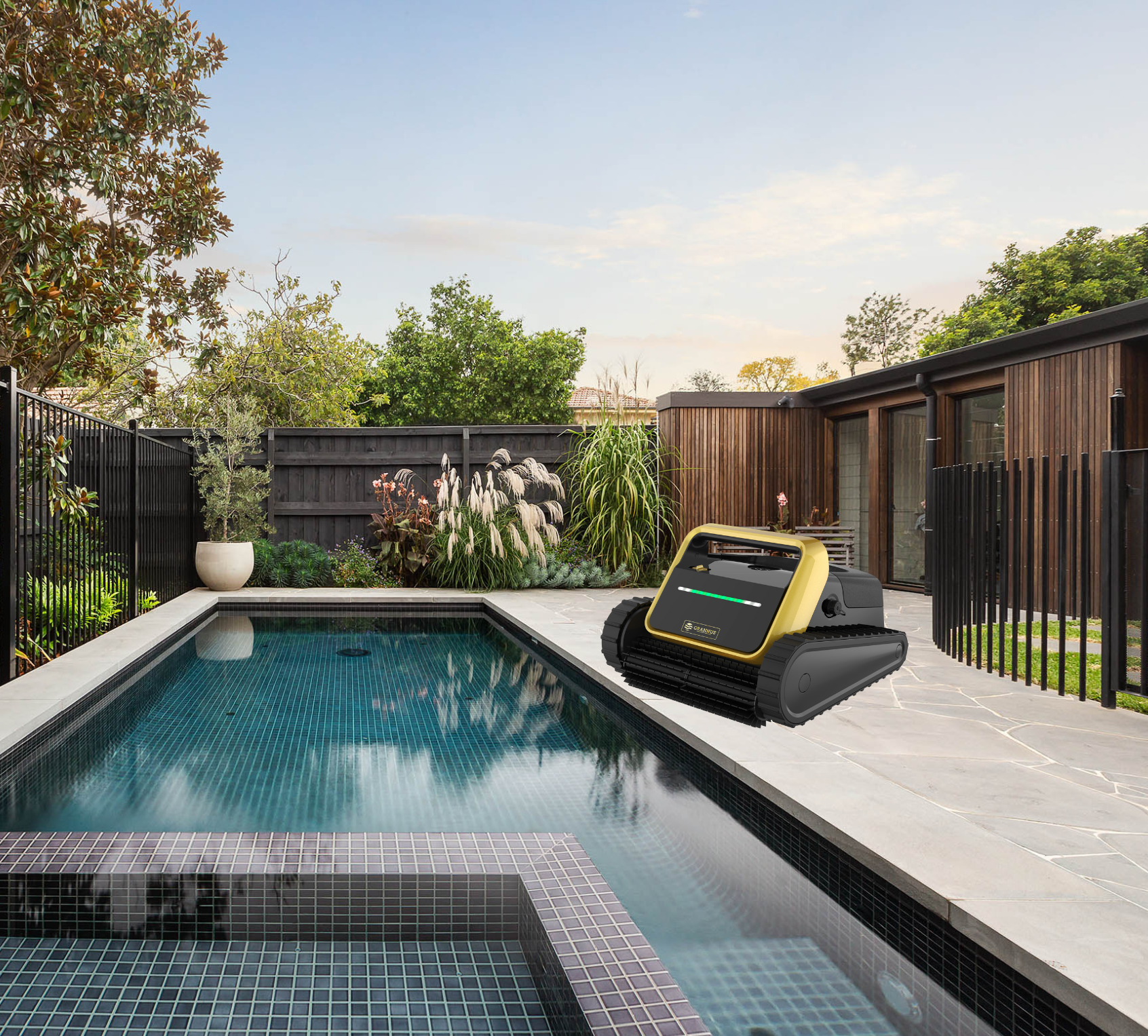 GX4000 robotic pool cleaner with anti clogging technology