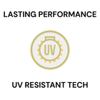 Grannus logo with uv symbol and text “lasting performance uv resistant tech” on a white background, highlighting durable, sun-resistant pool products.